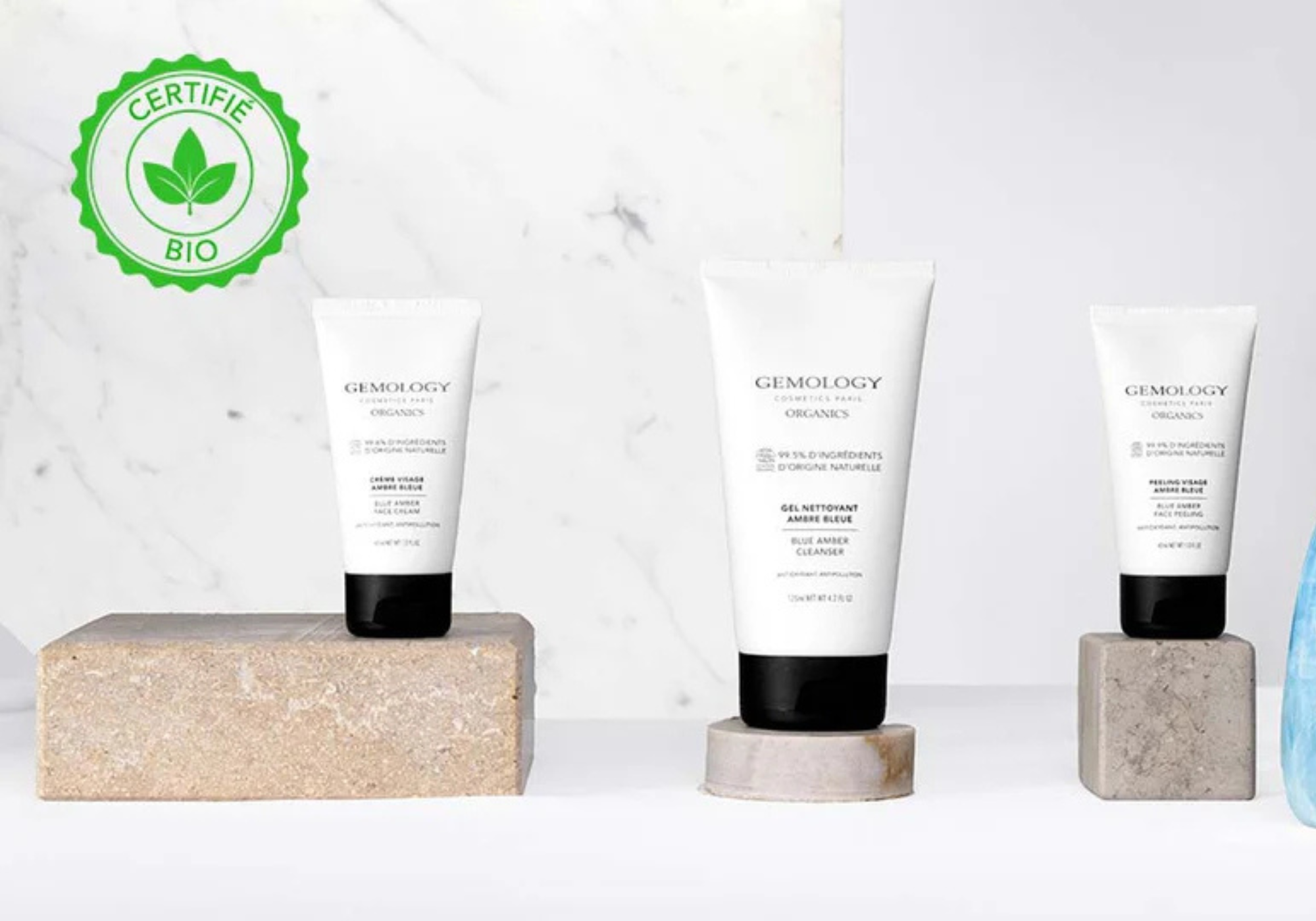 Kosmetyki organiczne dla gabinetów kosmetycznych: Linia z Niebieskim Bursztynem Gemology